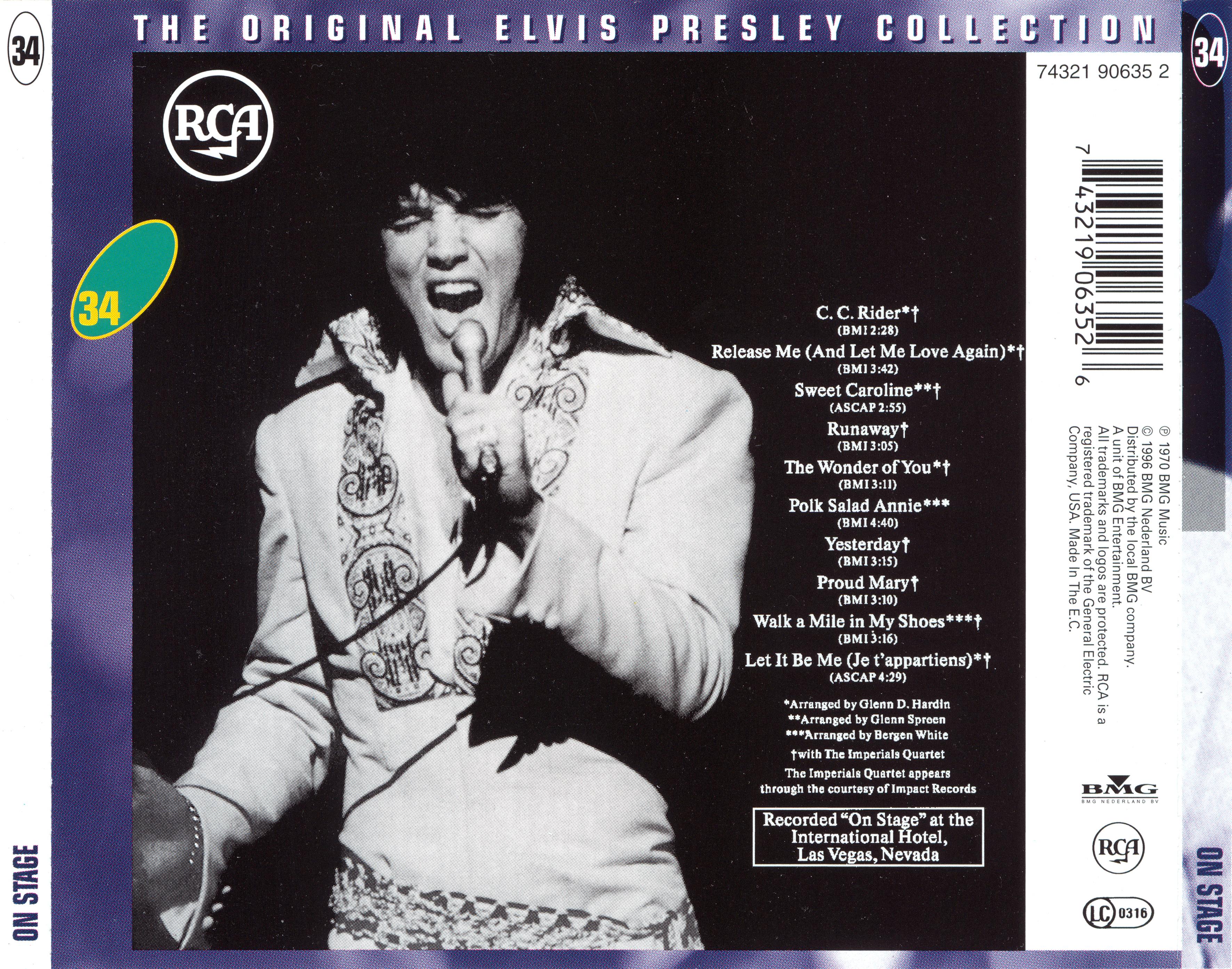 Elvis Presley  The Original Elvis Presley Collection 34; On Stage : Back